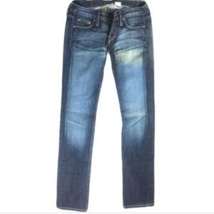 A7 Ladies Faded Blue Jeans Straight Size 25